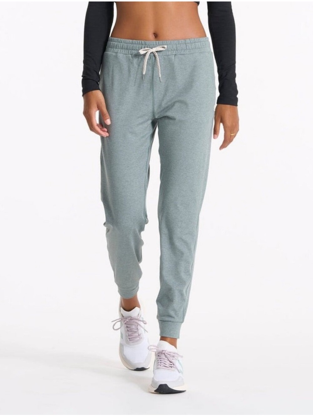 Vuori Performance Jogger Cropped Heather Green Size Small Athleisure Activewear